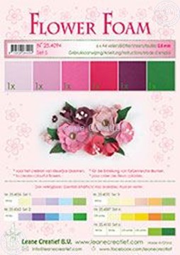 Afbeeldingen van Flower foam set 5 rood
