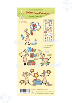 Picture of LeCreaDesign® combi clear stamp Bunnies Hip Hop