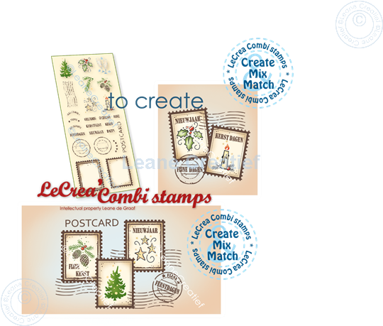 Image sur LeCreaDesign® tampon clair à combiner Timbres de Noël NL 9 différents, 3x4 cm