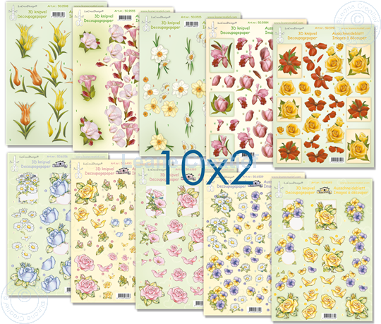 Bild von 50.1 KnBl Set mit 20 Blumen-Schneidebögen